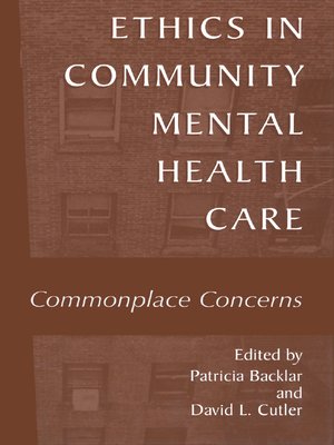 cover image of Ethics in Community Mental Health Care: Commonplace Concerns